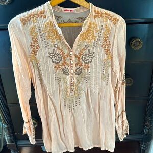 Johnny Was embroidered Top